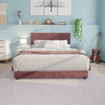 Load image into Gallery viewer, Adana Pink Velvet Bed With Diamonds