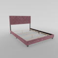 Load image into Gallery viewer, Adana Pink Velvet Bed With Diamonds