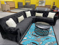 Load image into Gallery viewer, S754 Black Velvet Sectional