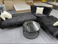 Load image into Gallery viewer, S754 Black Velvet Sectional