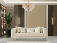 Load image into Gallery viewer, Santana Ivory Velvet Sofa & Loveseat