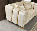 Load image into Gallery viewer, Santana Ivory Velvet Sofa & Loveseat