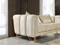 Load image into Gallery viewer, Santana Ivory Velvet Sofa & Loveseat