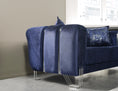 Cargar la imagen en la vista de la galería, Santana Navy Velvet Sofa & Loveseat