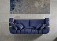 Cargar la imagen en la vista de la galería, Santana Navy Velvet Sofa & Loveseat