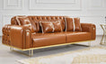 Cargar la imagen en la vista de la galería, Sia Hazel Leather Sofa Set 3PC