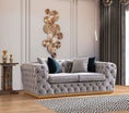 Cargar la imagen en la vista de la galería, Stella Gray Velvet Sofa & Loveseat