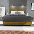 Load image into Gallery viewer, Konya Yellow Velvet Bed