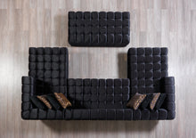 Cargar imagen en el visor de la galería, Ariana Black Velvet Double Chaise 138&quot; Sectional
