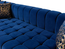 Cargar imagen en el visor de la galería, Ariana Blue Velvet Double Chaise 138&quot; Sectional
