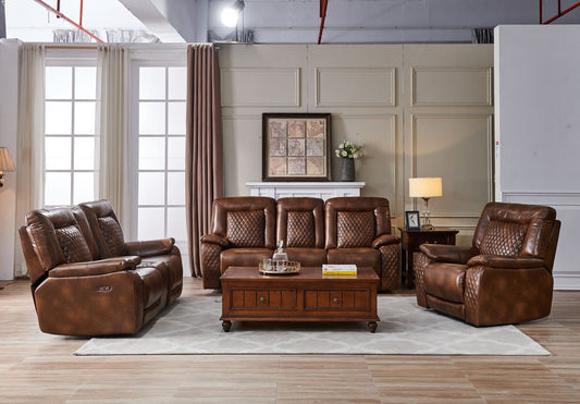 COPPER CREEK - Power Console Reclining Set 3PC - Brown