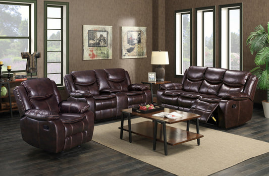 EMERSON Manual Recliner Sofa Set 3PC - Brown