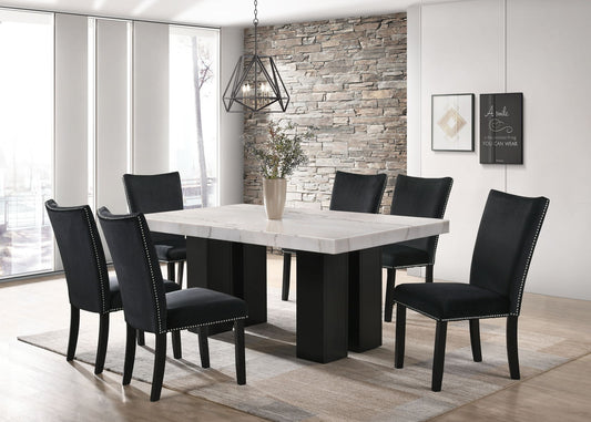 IZMIR Dining Table With 6 Chairs - Black