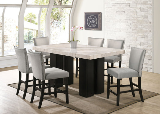 IZMIR PUB Table With 6 Chairs - Grey