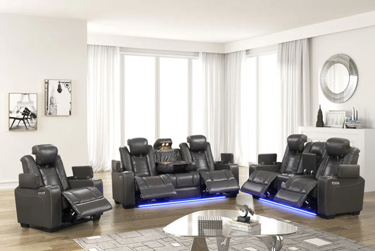 JOURNEY Power Recliner Set 3PC - Grey
