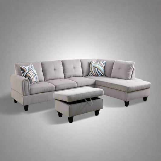LENA - L-Shape Velvet Sectional