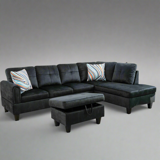 LENA - L-Shape Velvet Sectional