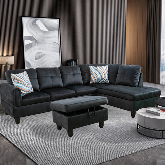 LENA - L-Shape Velvet Sectional