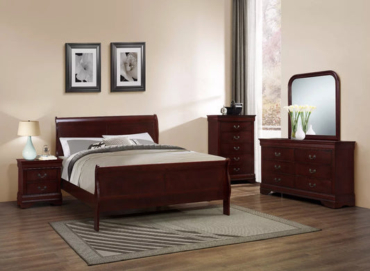 LOUIS PHILIPPE CHERRY - 5PC Bedroom Set
