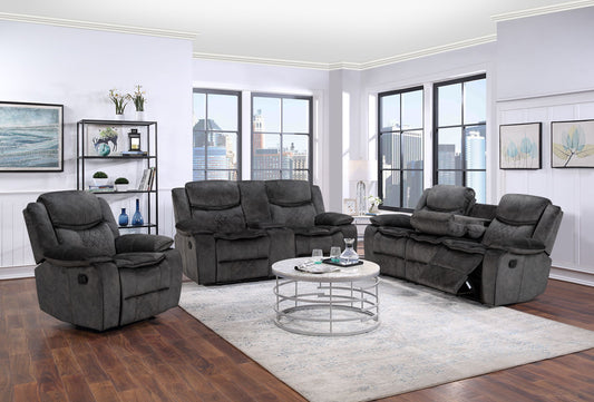 SILVERADO Recliner Sofa Set 3PC - Grey