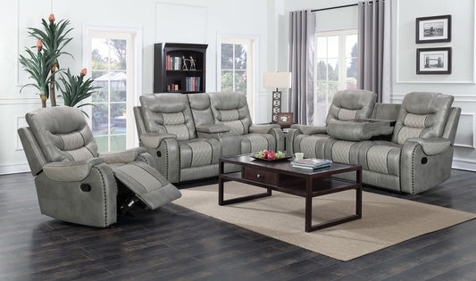STARWOOD Recliner Sofa Set 3PC - Grey