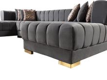 Load image into Gallery viewer, Ariana Gray Velvet Double Chaise 138&quot; Sectional
