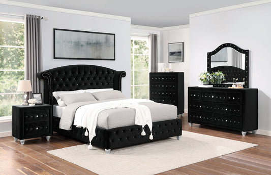 ELLA Black Bedroom Set - 5PC