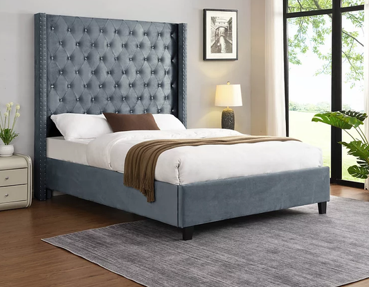 Aria Grey Bed (B8018)