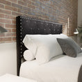 Cargar la imagen en la vista de la galería, Adana Black Velvet Bed With Diamonds
