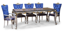 Load image into Gallery viewer, Royal Blue Dining Table With 8 Chairs
