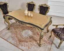 Cargar imagen en el visor de la galería, Royal Black/Gold Dining Table With 8 Chairs
