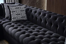 Load image into Gallery viewer, Lauren Velvet Black Double Chaise Sectional
