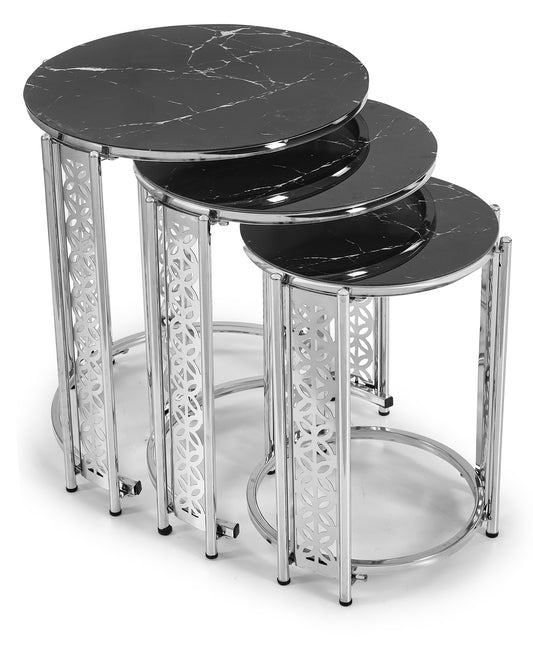 Lazer Silver Side Coffee Table 3PC