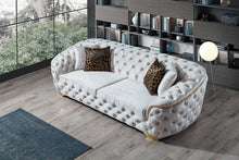 Load image into Gallery viewer, Lupino Ivory Velvet Sofa &amp; Loveseat
