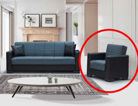 Black Grey Leather Chair