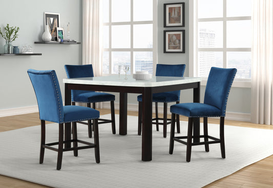 SAPPHIRE PUB Table With 4 Chairs - Blue