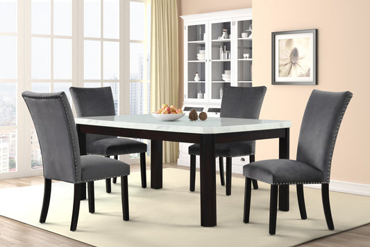 SAPPHIRE Dining Table With 4 Chairs - Grey