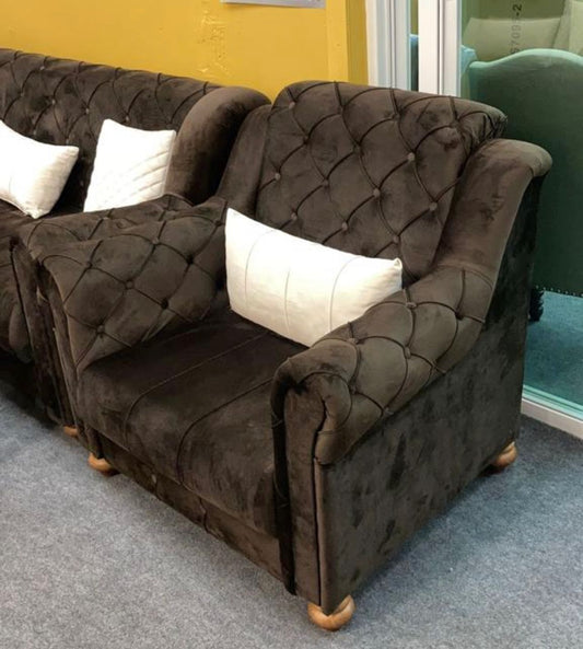 Brown Velvet Chair