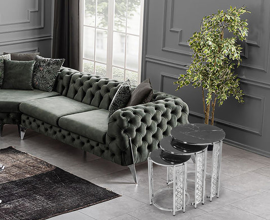 Lazer Silver Side Coffee Table 3PC